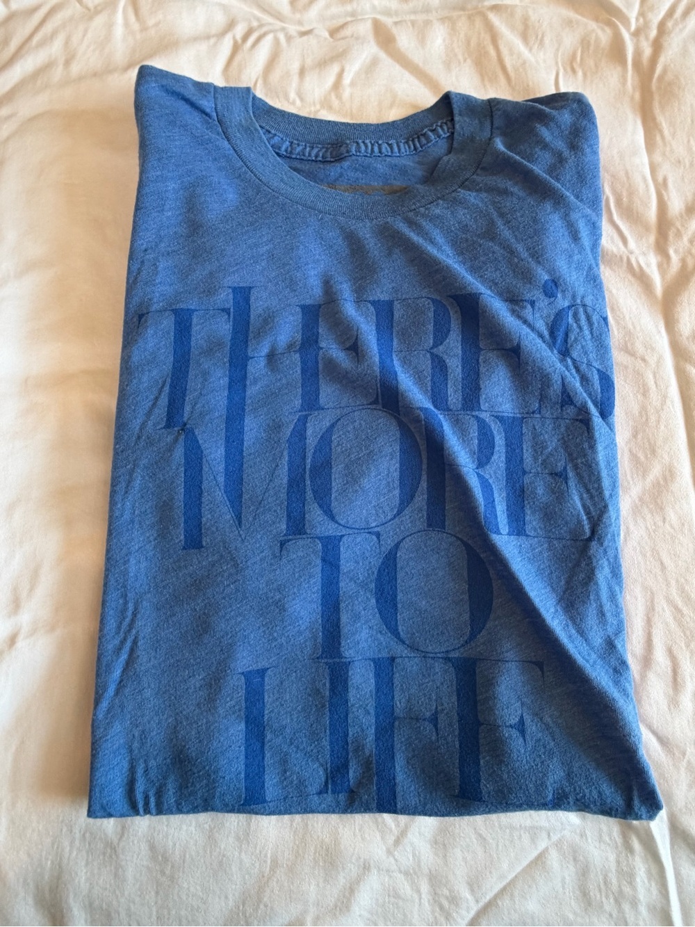 Men's Blue Short Sleeve Graphic Crew Tee “There’s More to Life”